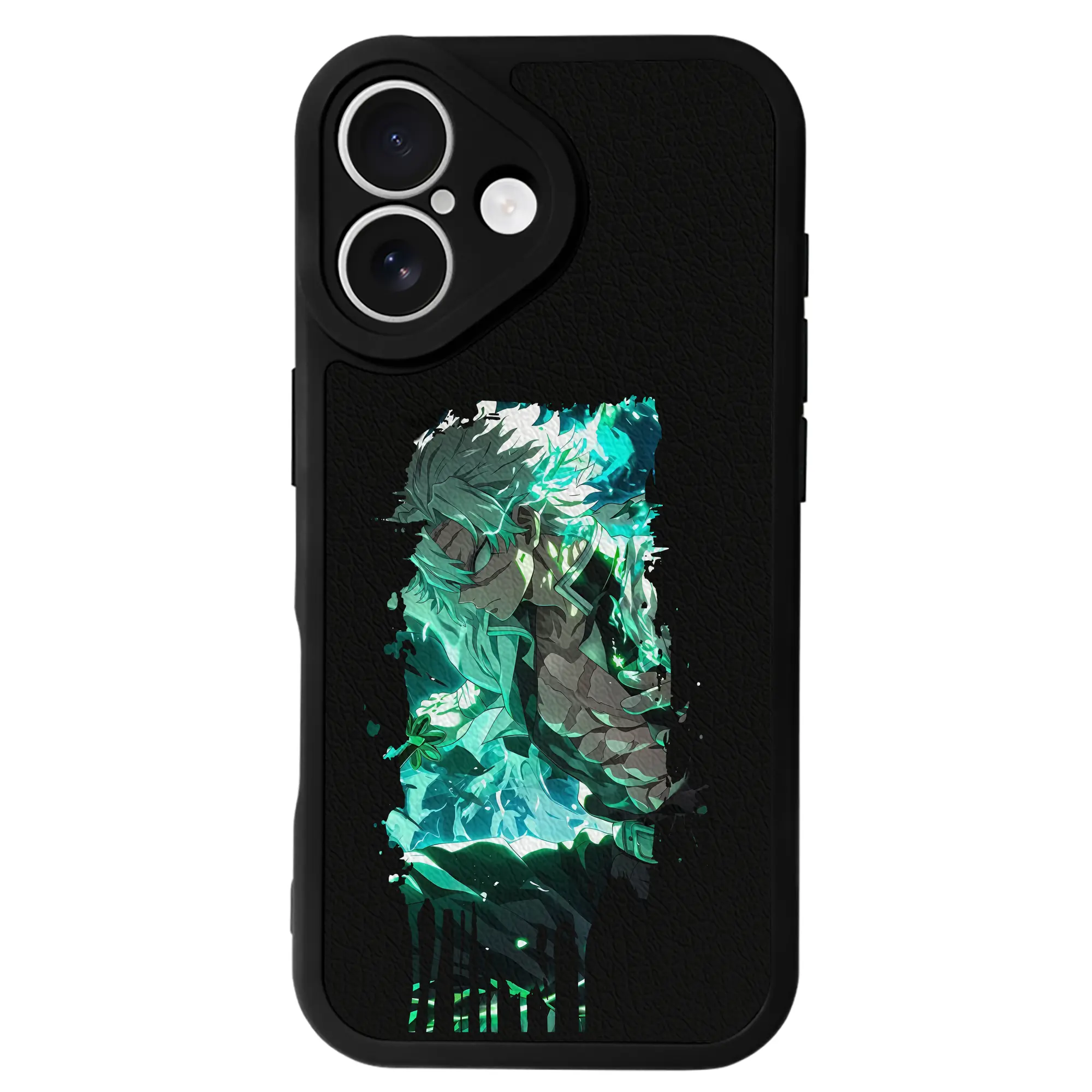 鬼滅の刃 グッズ,不死川 実弥 - IPhone 16シリーズ対応 ・ シリコンスマホケース ・ レザー調 ・ 高精度フィット ・ 耐衝撃 ・ ワイヤレス充電対応 ・ 精密カット